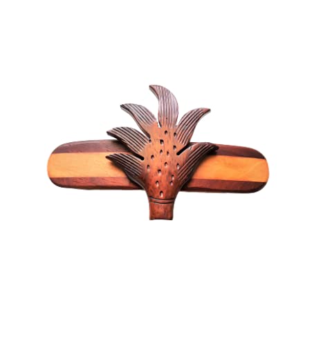 Jain Exports Leaf Design Wooden Hair Clips for Women & Girls - Natural Wood Hair Accessories for Weddings, Parties & Everyday Use