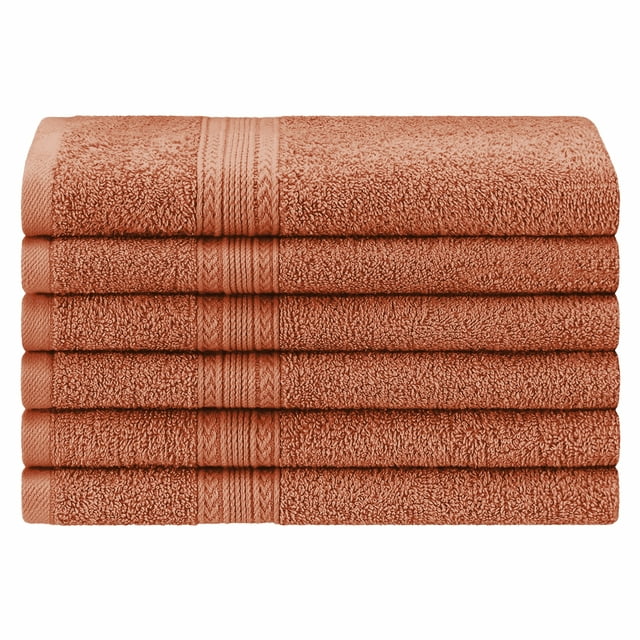 Premium 6-Piece Eco-Friendly Cotton Hand Towel Set - Soft, Absorbent & Sustainable Bath Towels for Kitchen, Bathroom & Gym - Ideal for Home, Spa & Travel Use