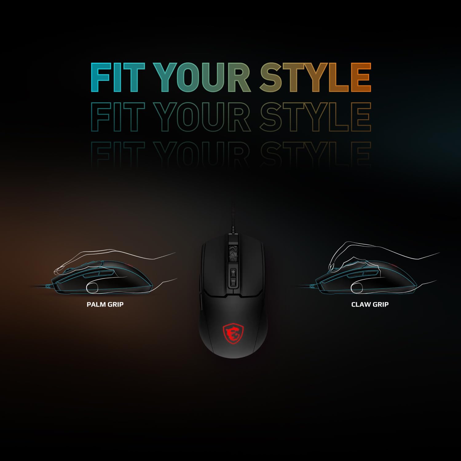 MSI GK100 RGB Gaming Keyboard & Mouse Set - 19-Key Anti-Ghosting, 6400 DPI for PC Gamers
