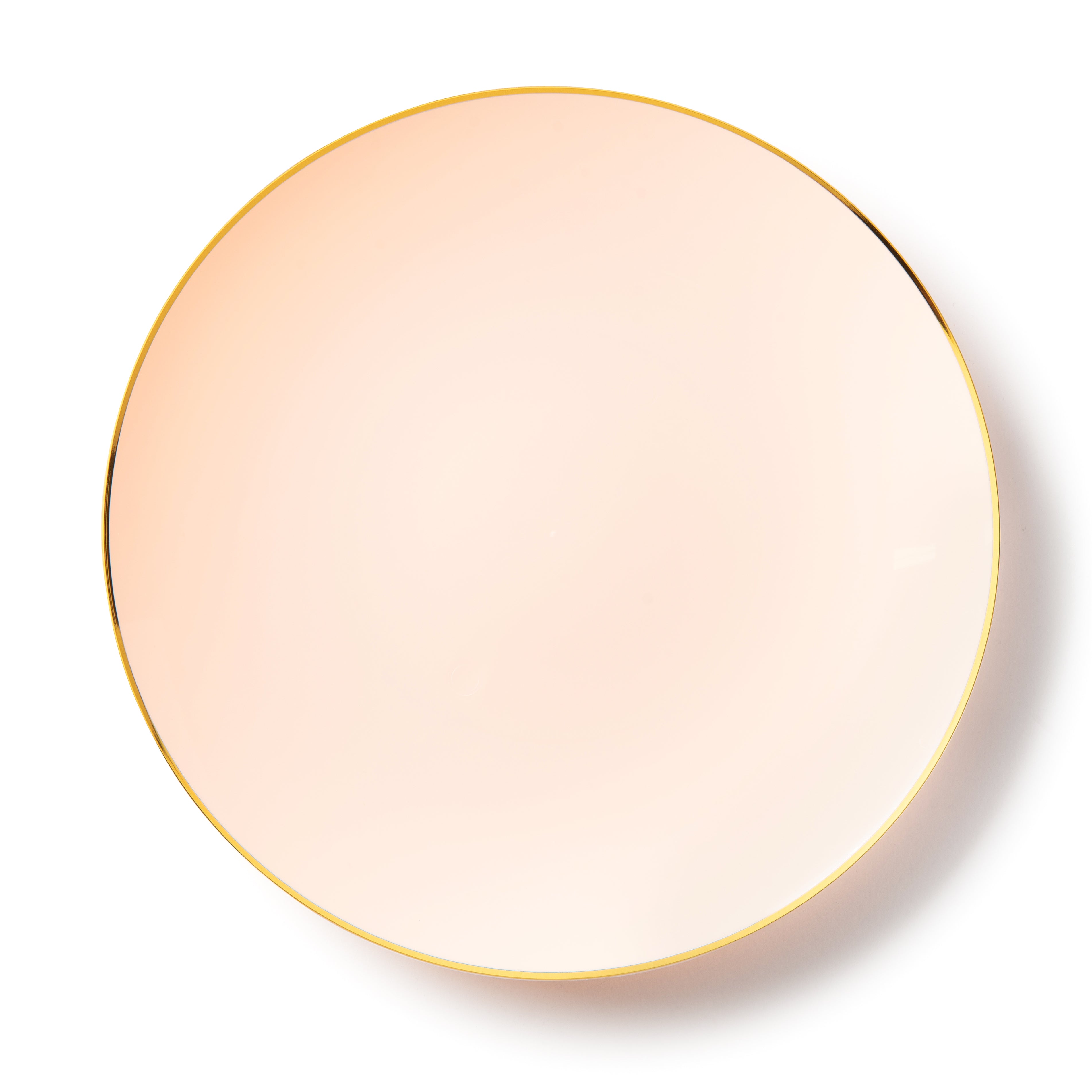 Elegant Pink & Gold Round Plastic Plates - 10 Inch Disposable Party Plates, BPA-Free & Eco-Friendly for Birthday, Wedding, Baby Shower & Outdoor Events