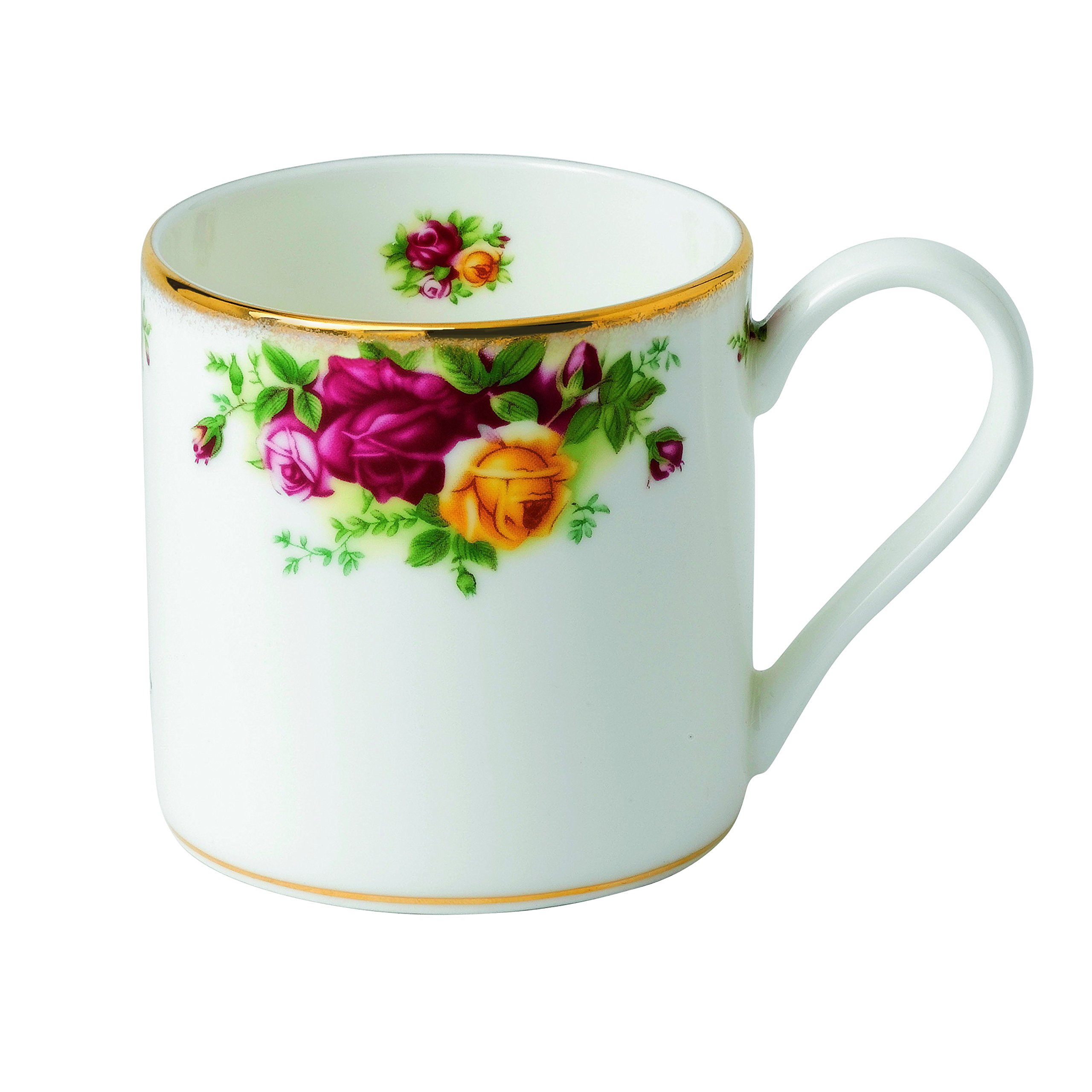 Royal Albert Old Country Roses Modern Tea Mug - Elegant Floral Design for Afternoon Tea, Coffee, and Gifts - Perfect for Home, Office, and English Tea Parties