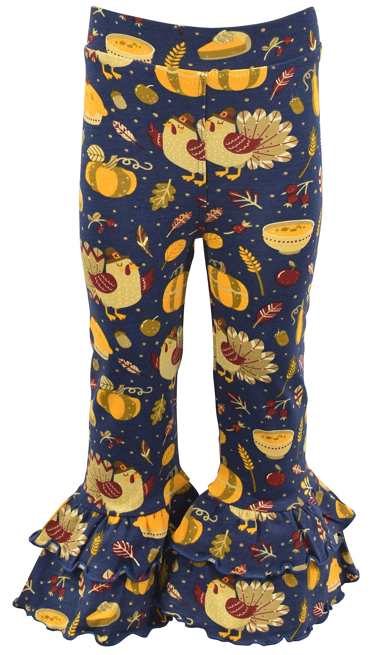Girls 2-Piece Outfit - Ruffle Leggings & Long Sleeve Shirt for Toddler Playtime