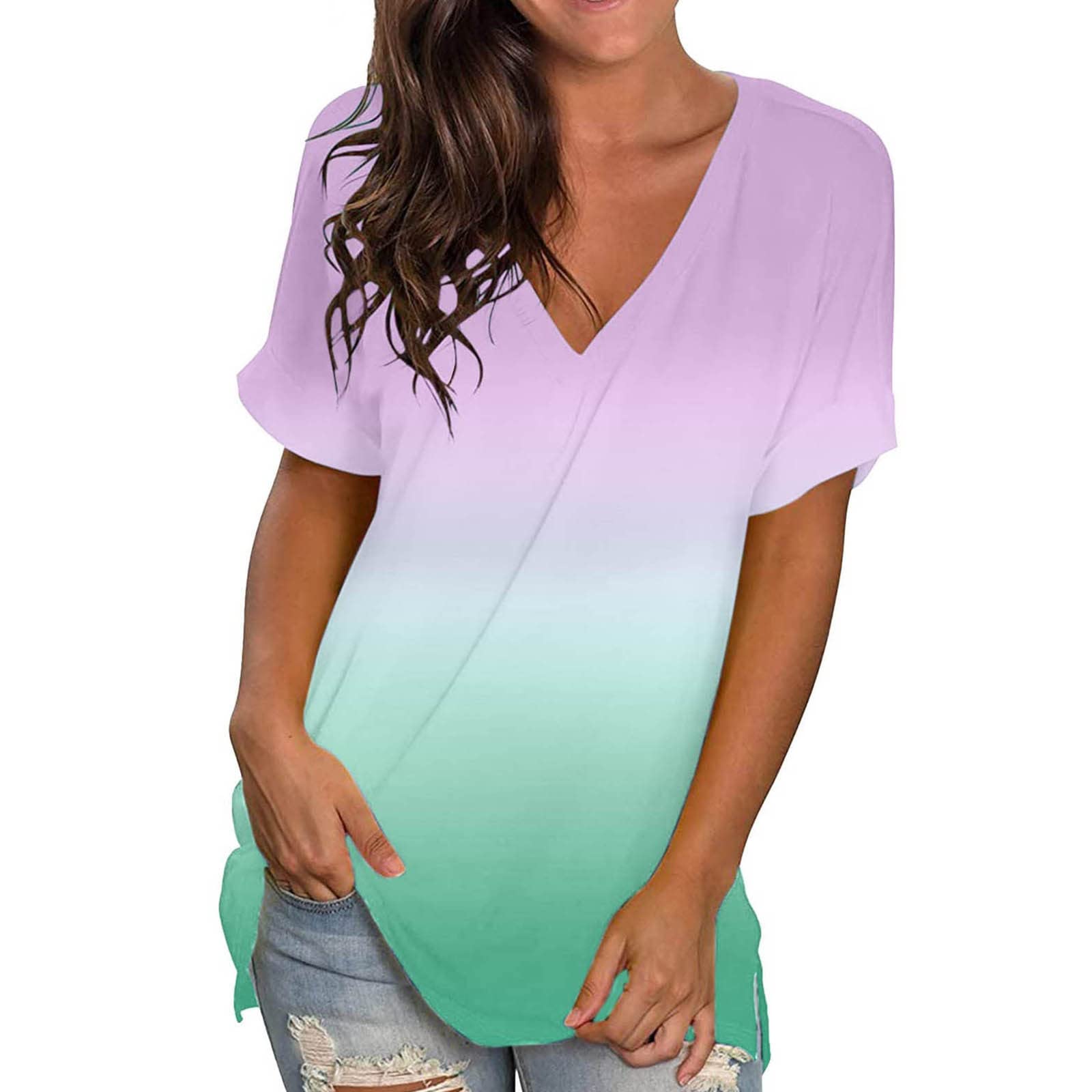 Stylish Women's Casual Solid Button Pleated T-Shirt Blouse with 3/4 Sleeves - Perfect for Office Wear, Summer Outfits & Everyday Comfort