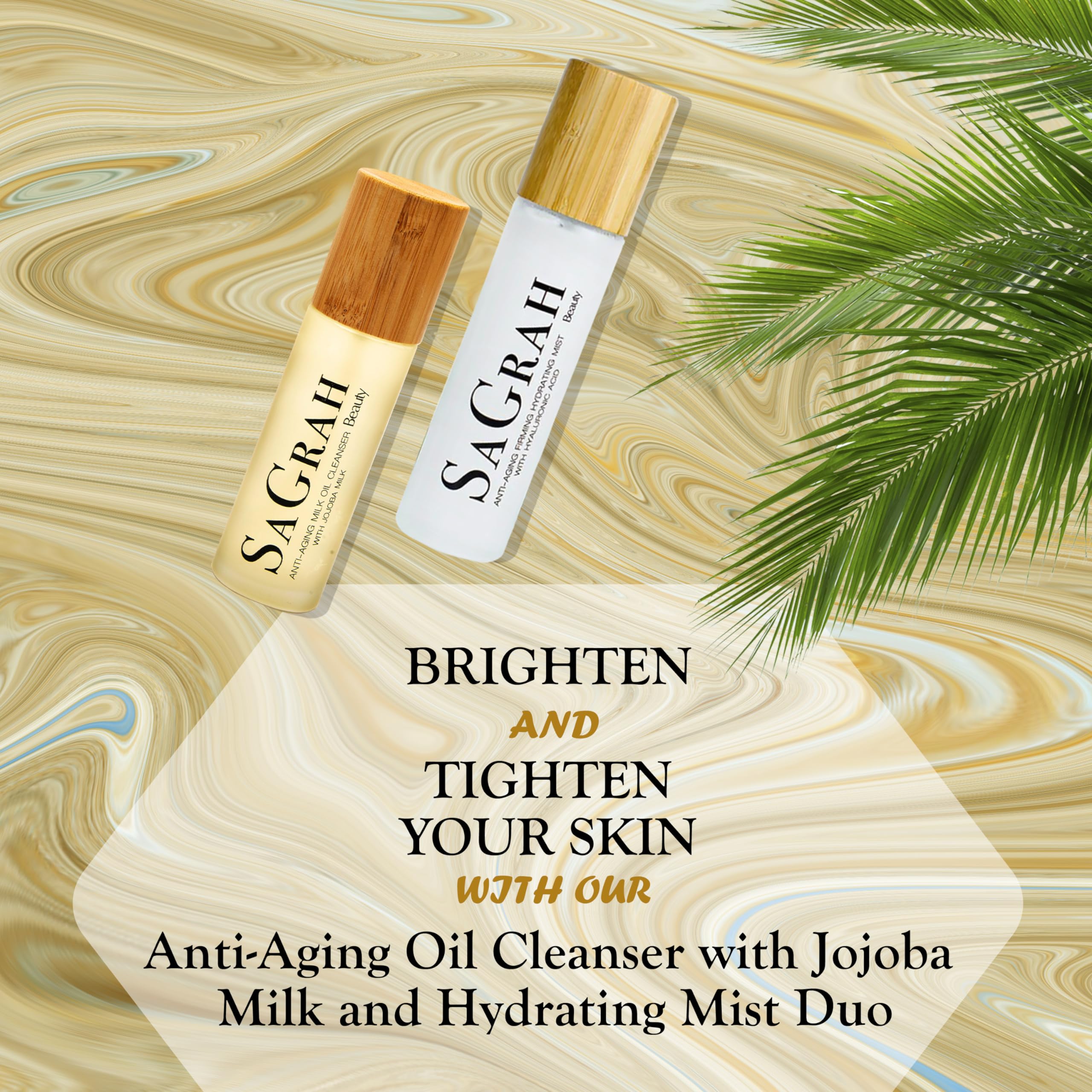Anti-Aging Oil Cleanser with Jojoba Milk & Hydrating Mist Duo - Cruelty-Free Gentle Facial Cleanser & Refreshing Spray for Dry, Oily & Sensitive Skin | Daily Skincare Routine & Travel Essential