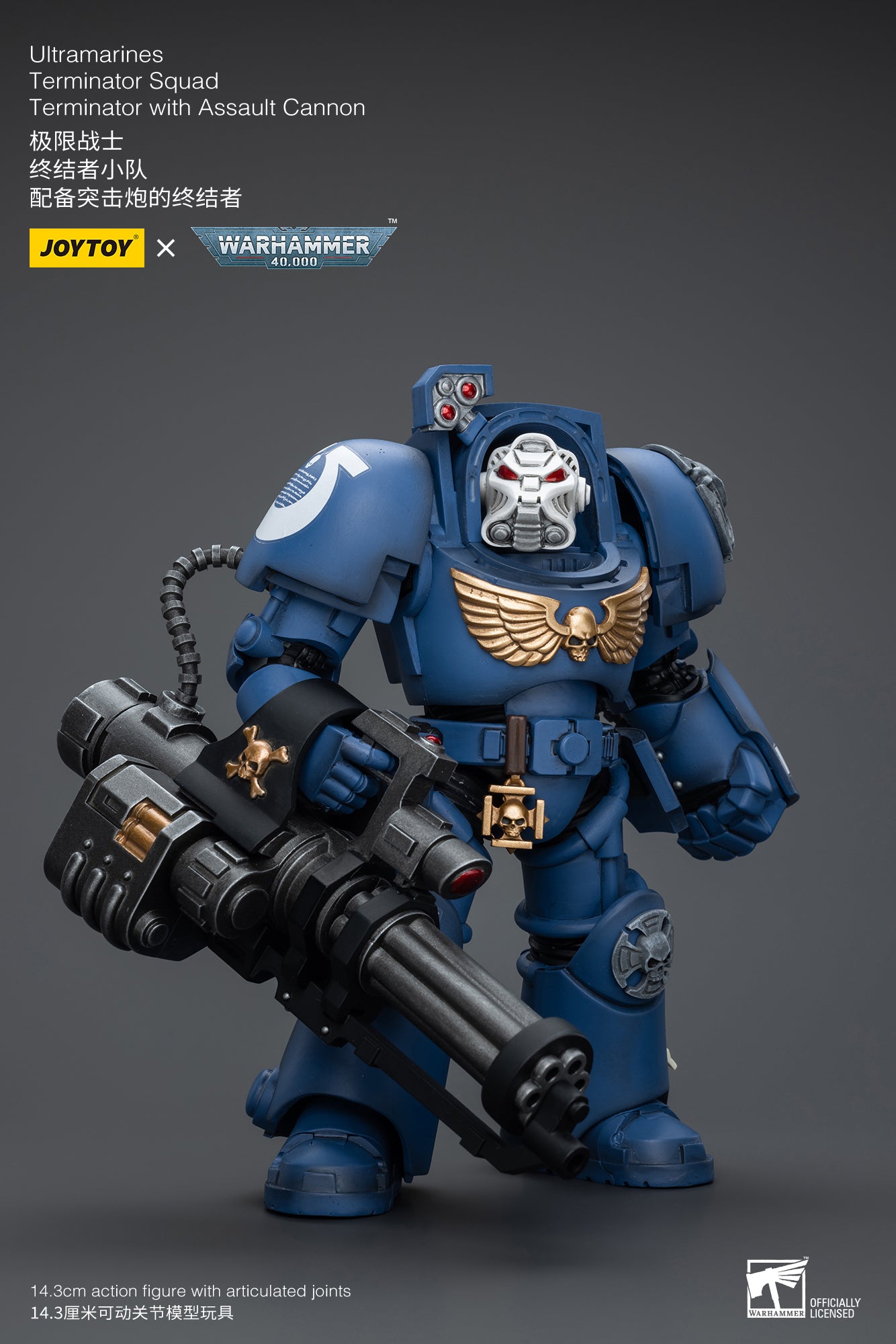 JOYTOY 1/18 Scale Warhammer 40K Ultramarines Terminator Squad Action Figures - Collectible Miniatures for Tabletop Gaming & Display