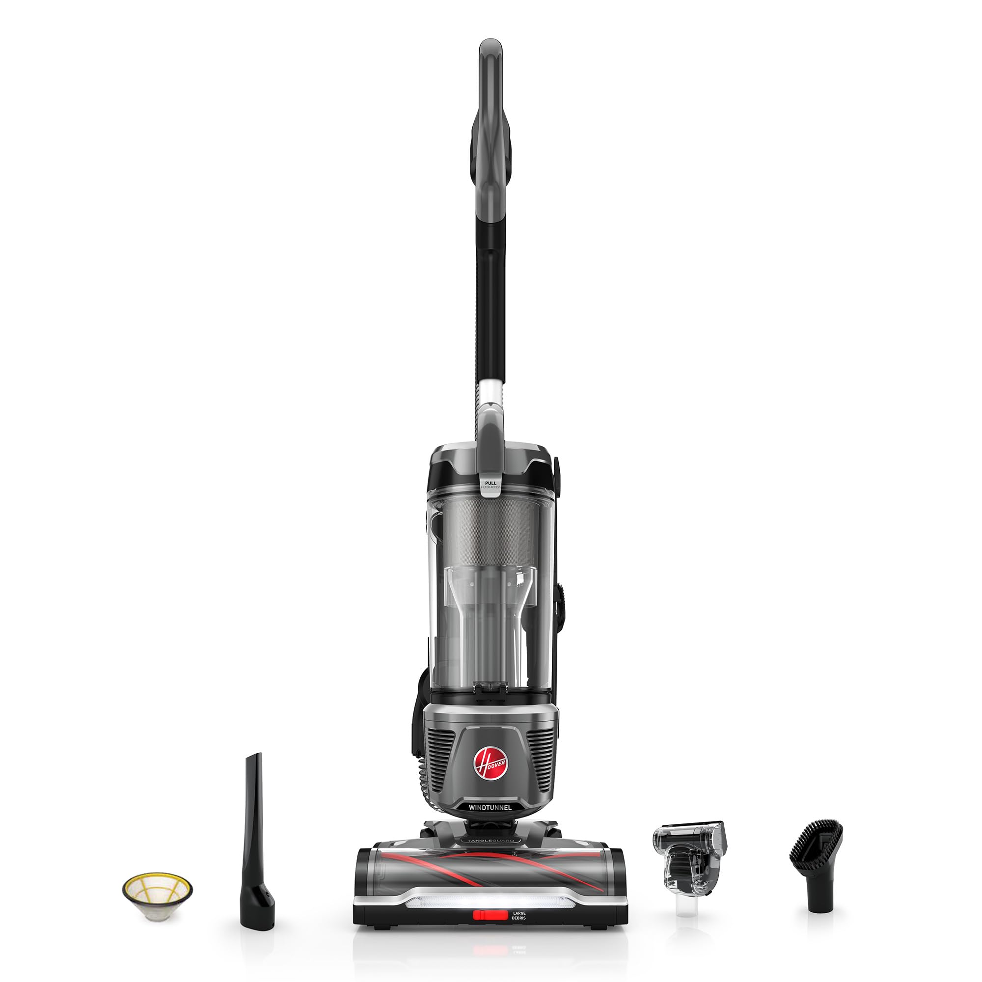 Hoover WindTunnel Tangle Guard Bagless Upright Vacuum Cleaner with HEPA Filtration | Anti-Hair Wrap Technology | Swivel Steering & Headlights | Powerful Corded Vacuum for Pet Hair, Carpets & Hard Floors | Ideal for Home Cleaning & Allergy Relief