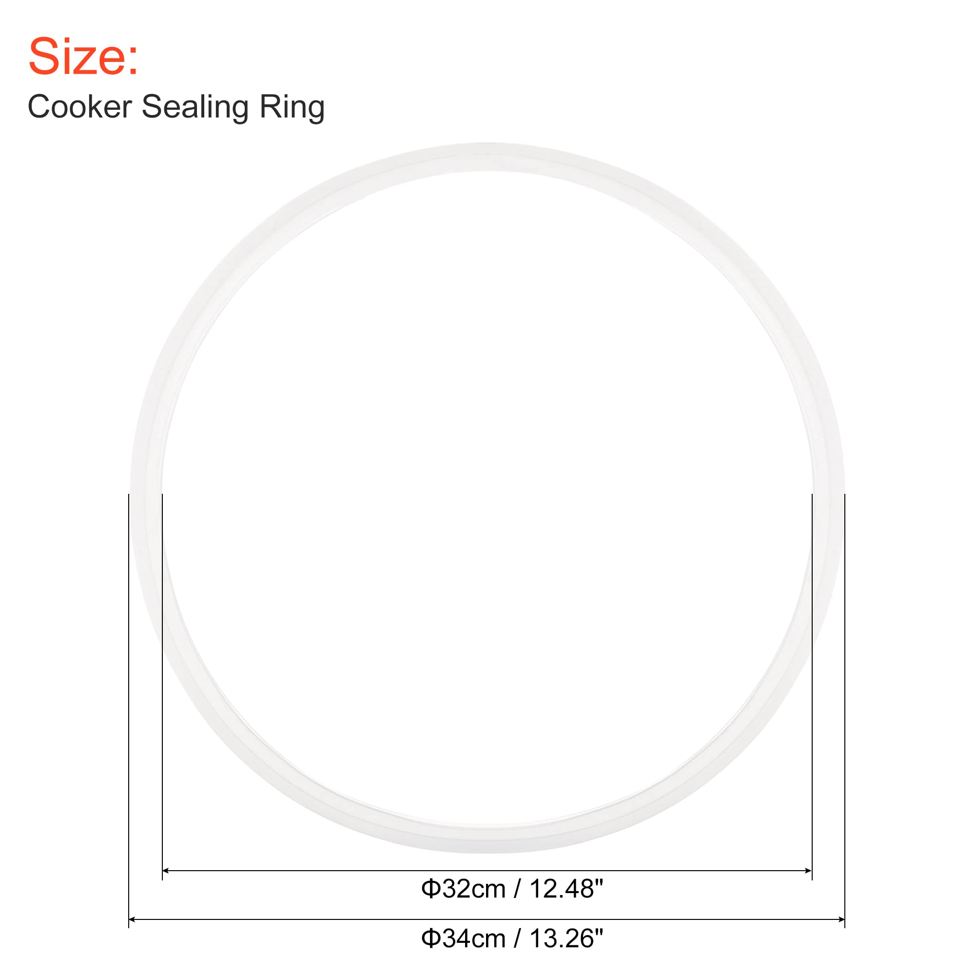 MECCANIXITY 32x34cm Silicone Sealing Ring Gasket Replacement for Cooker - Durable, Heat-Resistant Accessory for Pressure Cookers, Rice Cookers, and Slow Cookers