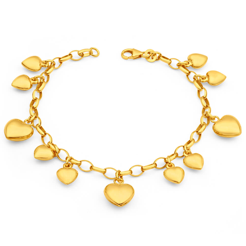 9ct Yellow Gold Silver Filled Belcher Bracelet for Women - Elegant Jewelry Gift for Birthday, Anniversary & Special Occasions
