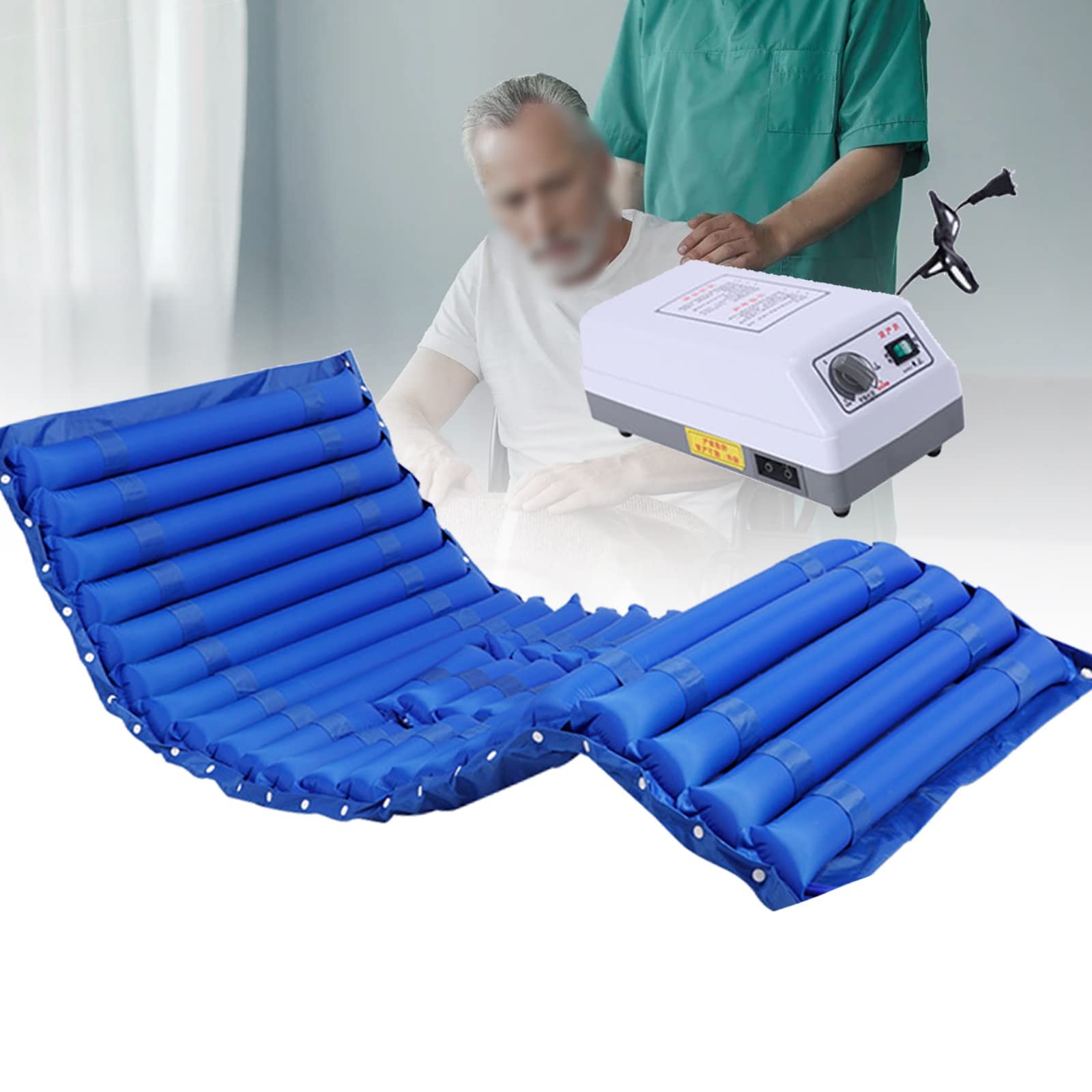 Inflatable Anti-Decubitus Air Mattress with Hole - Pressure Relief Mattress Topper for Elderly Care, Bed Sores & Ulcer Prevention - Home & Hospital Use for Comfort & Healing