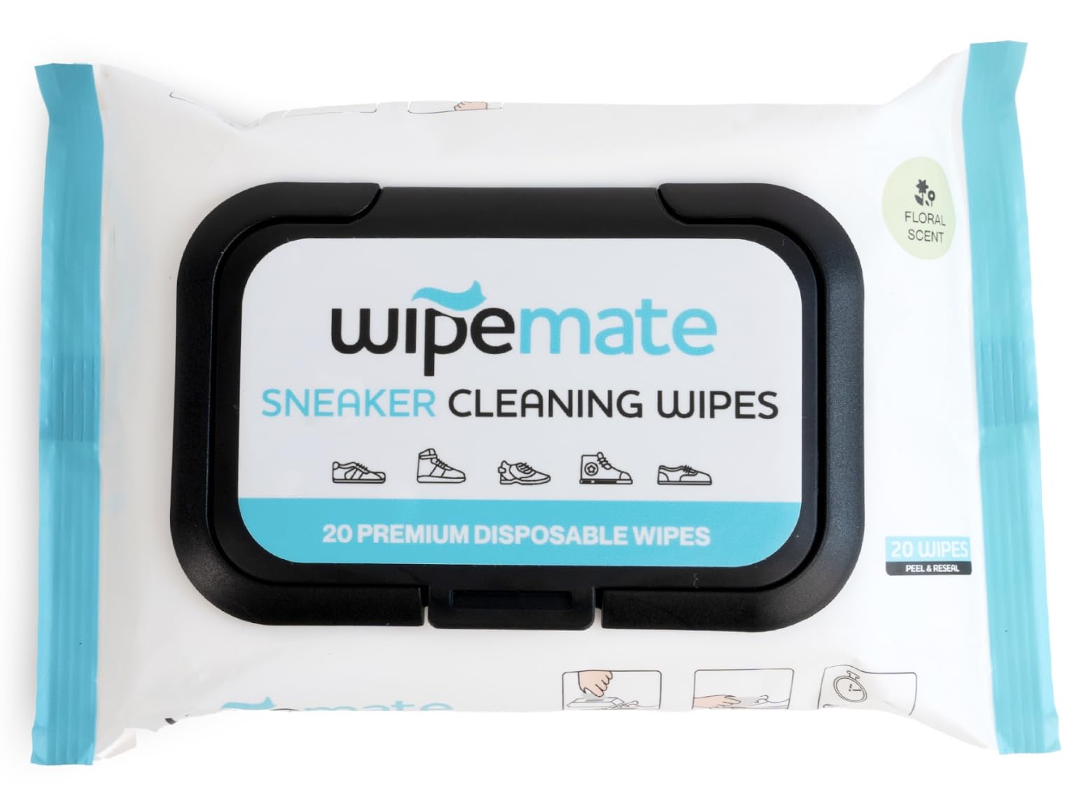 Premium Disposable Sneaker Wipes - Deep Cleaning for Dirt, Grime, Stains & Scuffs | Gentle on All Shoe Materials | Perfect for Gym, Travel & Everyday Shoe Care