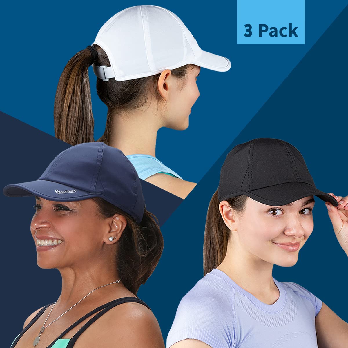TrailHeads Women's UV Protection Running Hats - 50+ UPF Sun Protection Baseball Cap for Summer - Perfect for Tennis, Golf, Gym & Outdoor Workouts | Lightweight & Breathable for All-Day Comfort