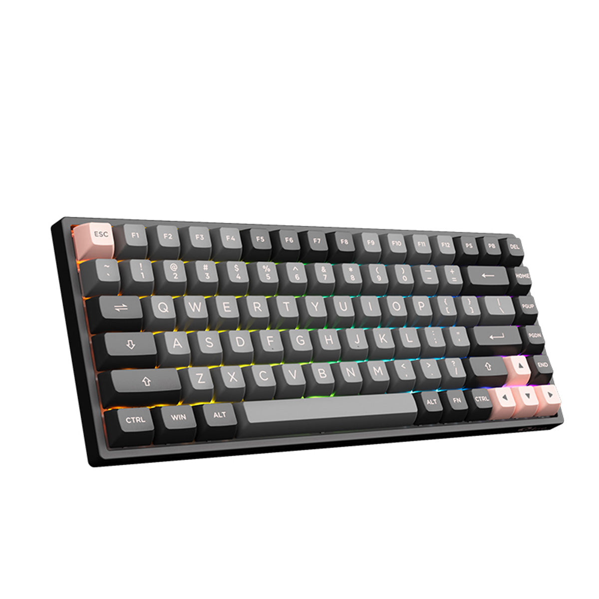 Akko 3084B Black & Pink Hot Swappable Wireless RGB Mechanical Keyboard with CS Purple Switches - Perfect for Gaming, Typing & Office Work
