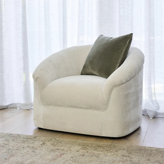 Modern Maya Armchair - Stylish Mid-Century Accent Chair for Living Room, Bedroom & Office - Comfortable Upholstered Lounge Chair with Wooden Legs - Perfect for Relaxing, Reading & Decorating Your Home