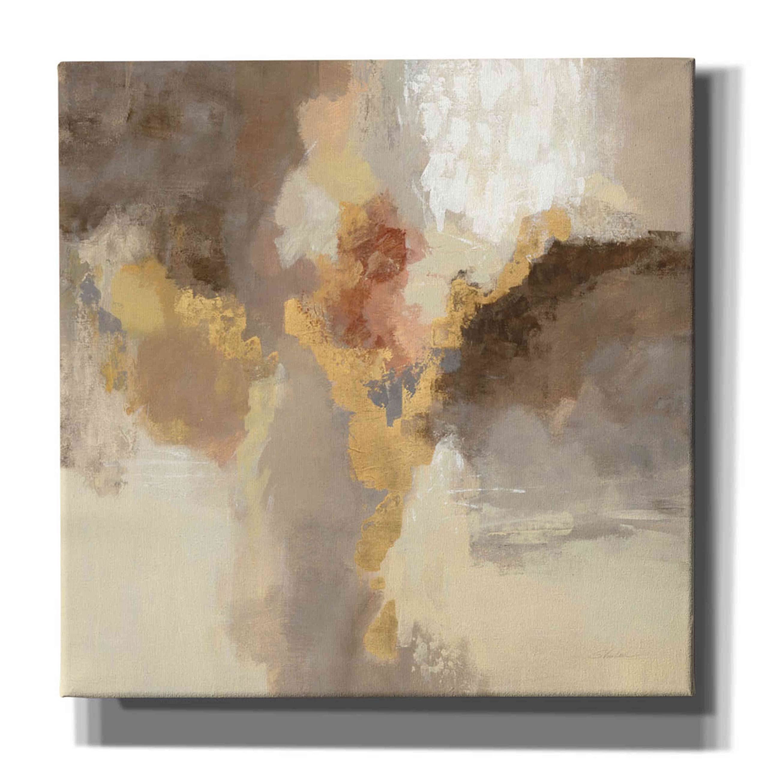 Epic Graffiti 'Sparkle Abstract I' by Silvia Vassileva - Modern Canvas Wall Art, 37x37 Inches - Perfect for Living Room, Bedroom & Office Decor