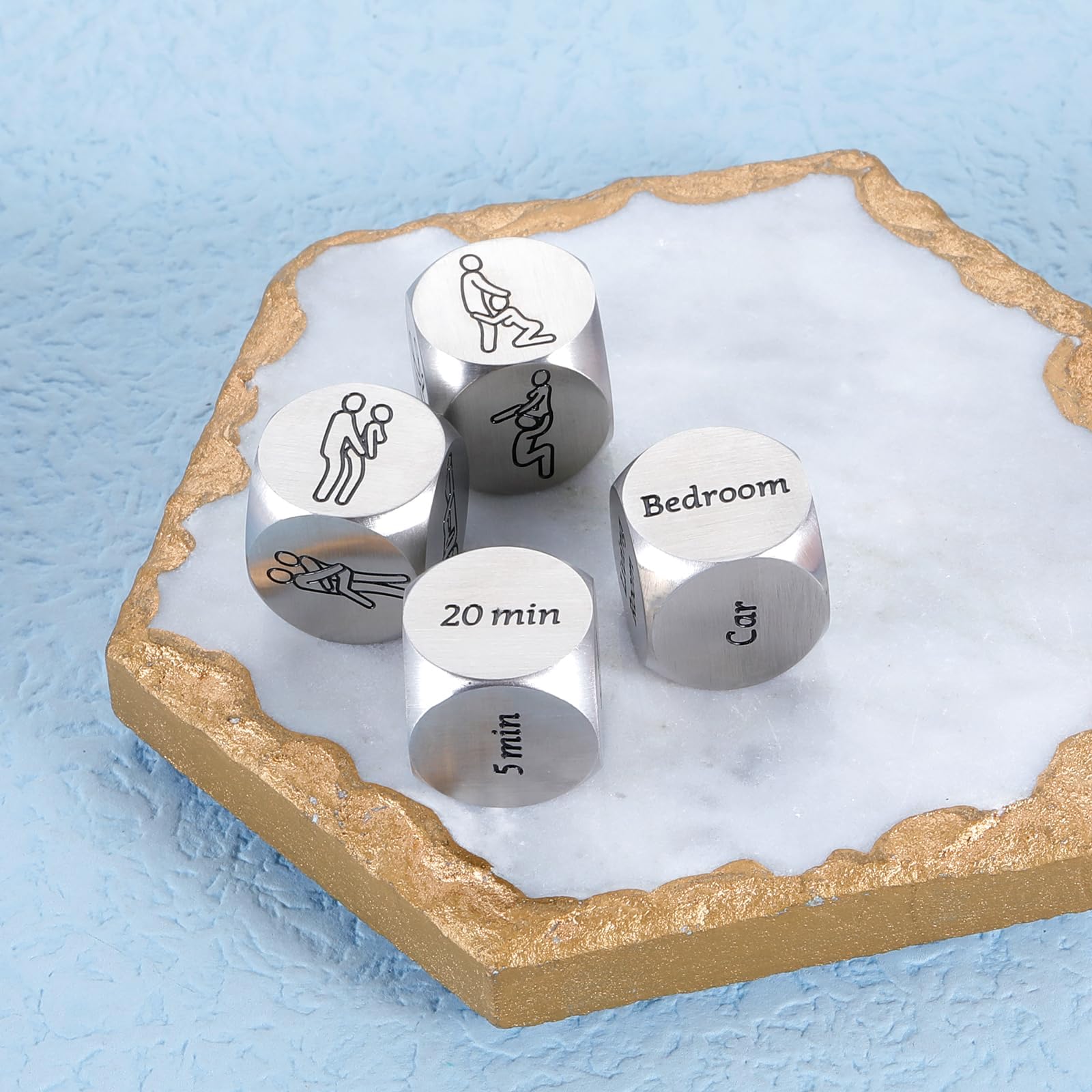 4Pcs Easter Basket Stuffers for Adults - Fun Date Night Dice Game for Couples, Boyfriend, Girlfriend, Husband, Wife - Perfect Easter Gifts, Anniversary & Birthday Presents - Great for Romantic Evenings, Party Games & Holiday Celebrations