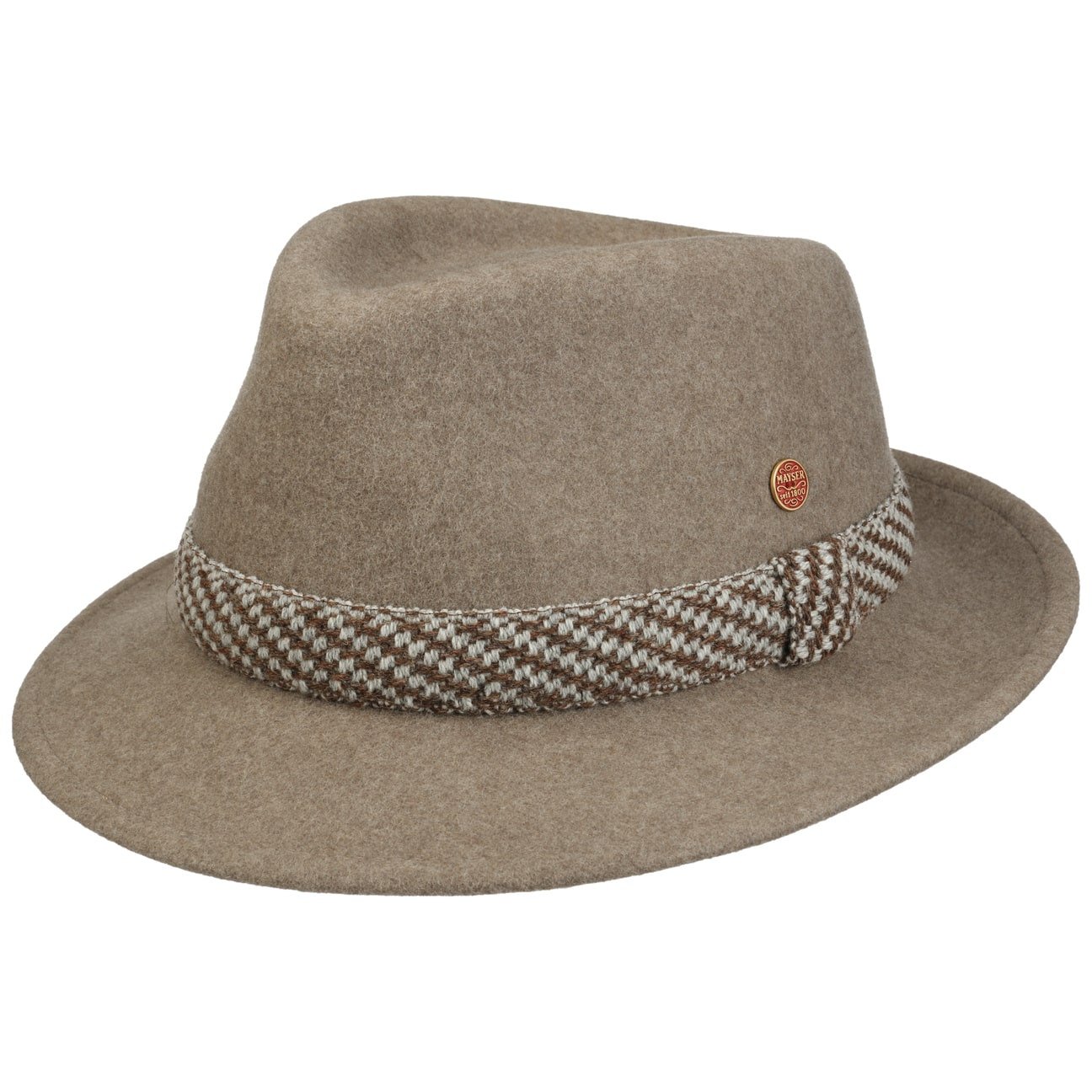 Premium Mayser Maleo Trilby Wool Fedora Hat for Men – Stylish & Comfortable Winter & Fall Fashion Accessory for Outdoor Events & Travel
