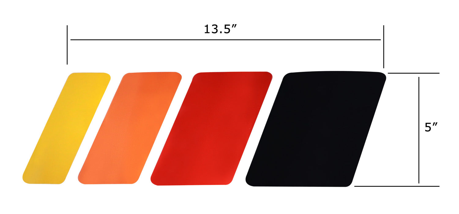 13 Inch Neo Retro Style Four Wave Stripe Decor Decal Sticker for Toyota Lexus Cars - Perfect for Customizing Sedans, SUVs, and Trucks