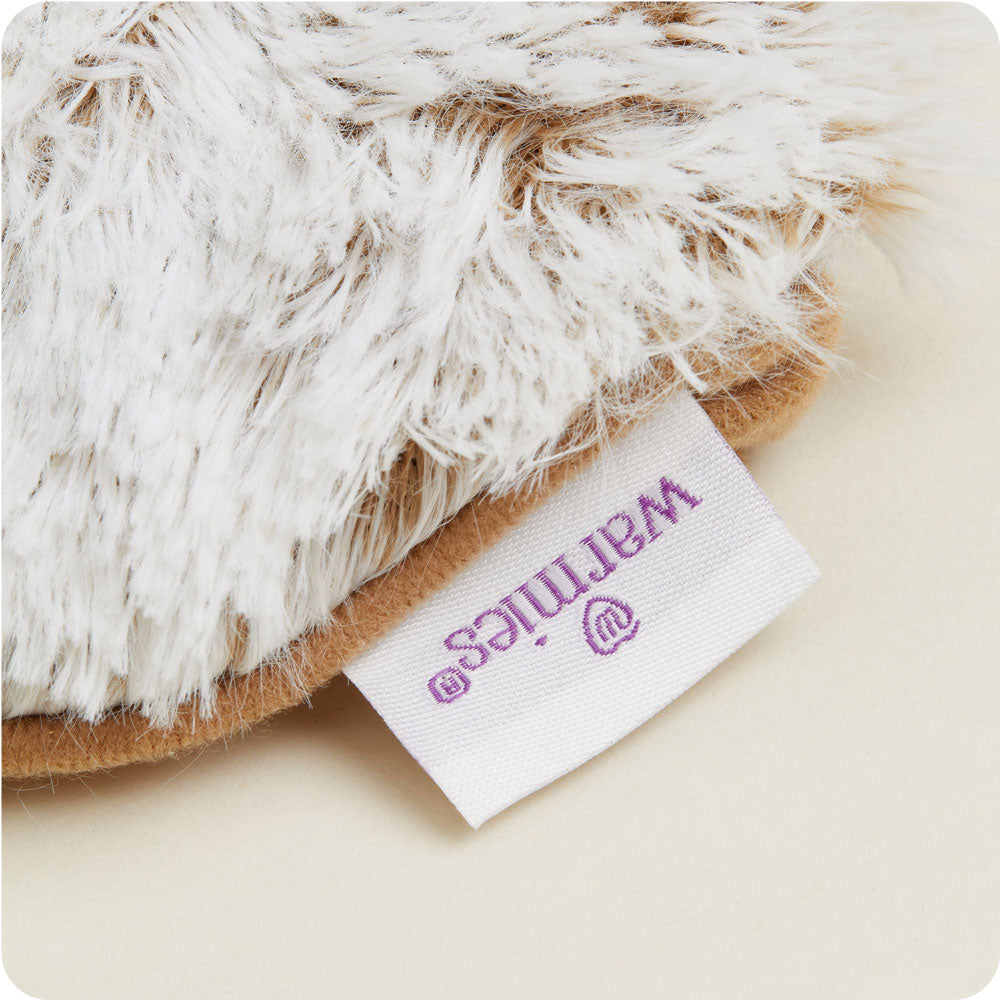 Warmies Marshmallow Brown Heated Eye Mask for Stress Relief & Sleep Aid - Perfect for Travel, Relaxation & Spa Days