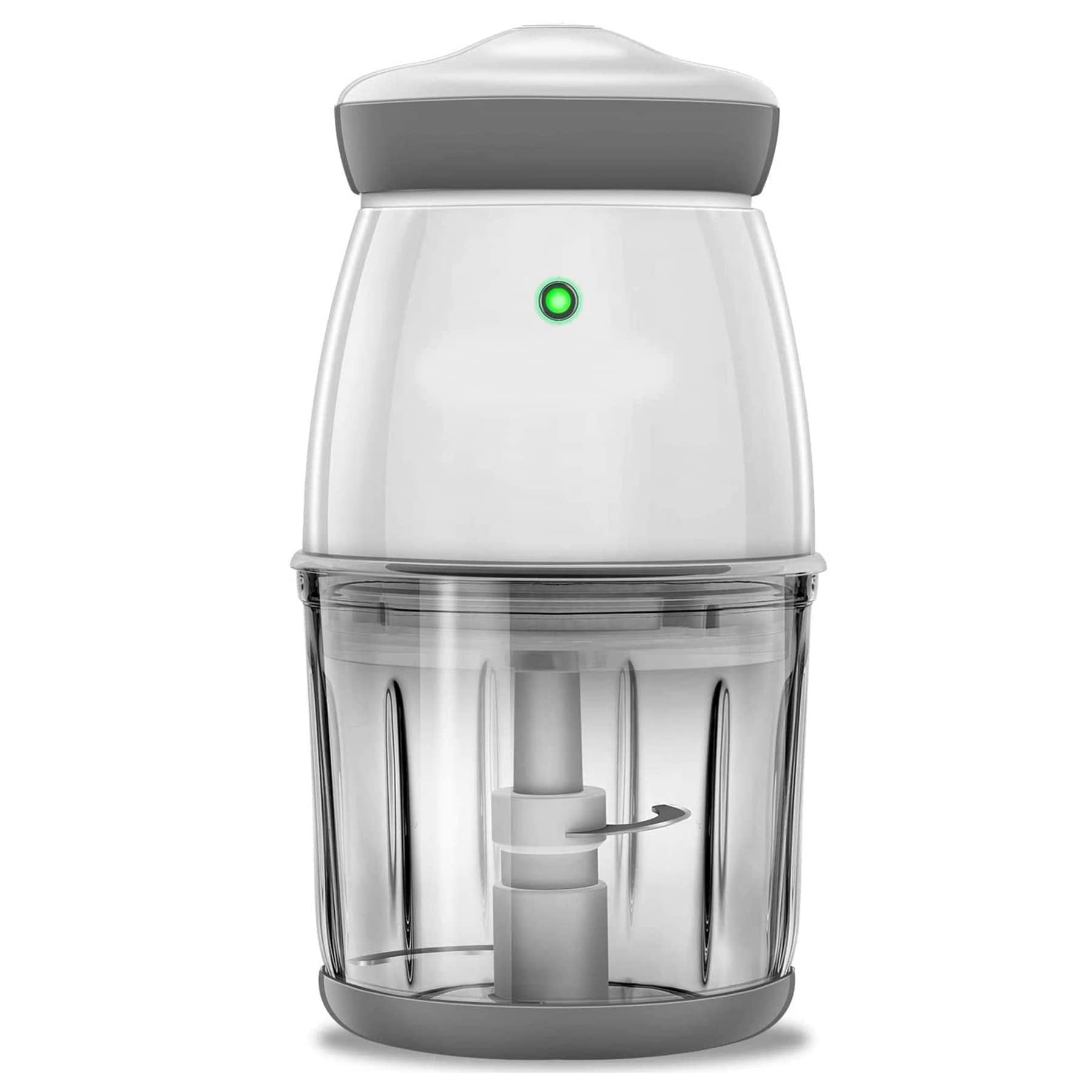 200W Portable Cordless Electric Food Processor & Chopper - 2.5 Cup (20oz) Rechargeable Blender for Vegetables, Fruits, Meat - Detachable Glass Container with Scraper - Perfect for Dicing, Mincing, Puree - Ideal for Kitchen, Camping, RV & Outdoor Cooking