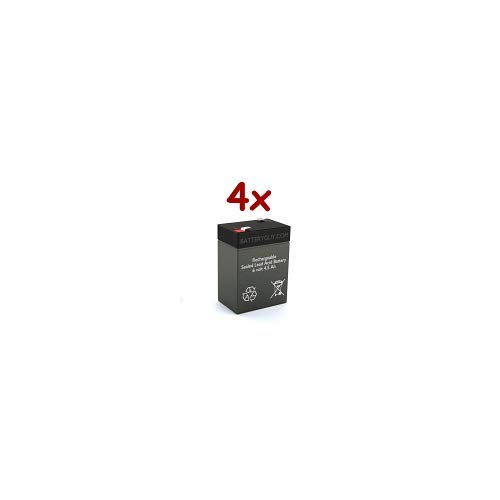 6V 4.5Ah Rechargeable SLA Batteries - BG-645F1 (4 Pack) - Perfect for Security Systems, Emergency Lighting & Backup Power