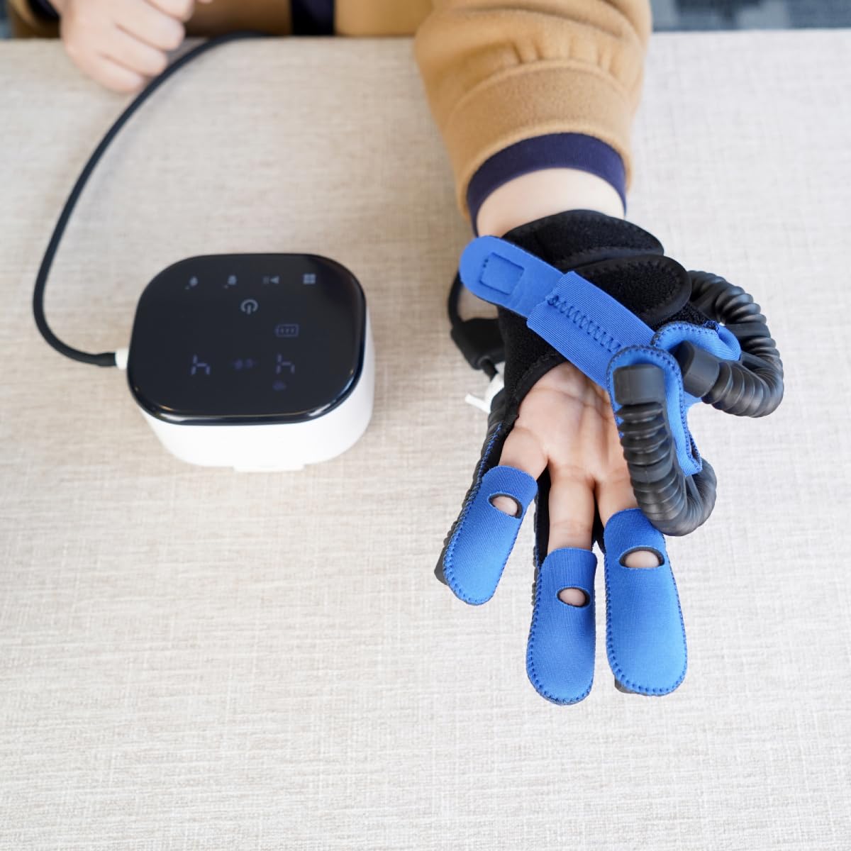 Upgraded Rehabilitation Robot Gloves for Stroke Recovery & Hand Dysfunction - Finger Exerciser & Physical Therapy Equipment for Home Use, Post-Surgery & Neurological Rehabilitation