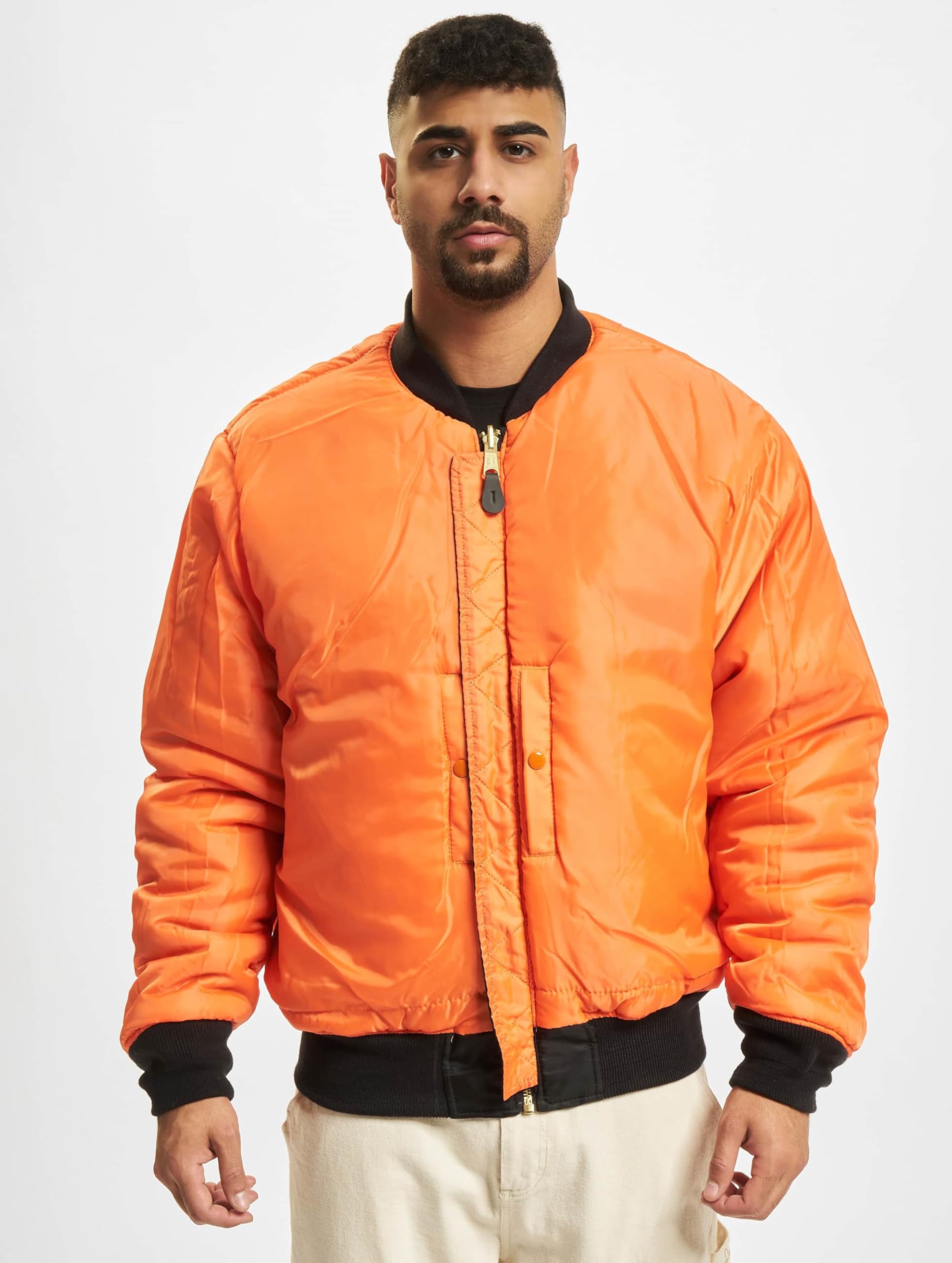 Men's MA1 Bomber Jacket - Olive Green Military Flight Jacket for Casual & Outdoor Wear | Lightweight Water-Resistant Aviator Coat