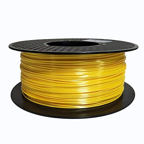 KEHUASHINA Silk PLA Filament 1.75mm - Bright Yellow 3D Printer Filament 1kg (2.2LBS) - High Gloss Silky Finish for Smooth 3D Printing - Perfect for Cosplay Props, Jewelry & Home Decor Projects