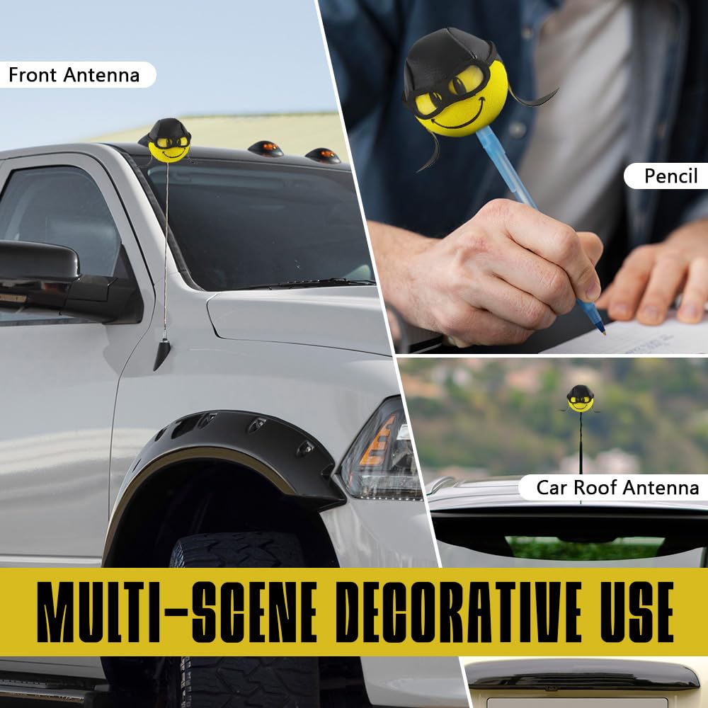 Universal Cute Pilot Foam Car Antenna Topper Ball - Fun Vehicle Accessory for Easy Parking Spot Identification & Exterior Decoration - Perfect for Road Trips, Gifts, and Car Enthusiasts