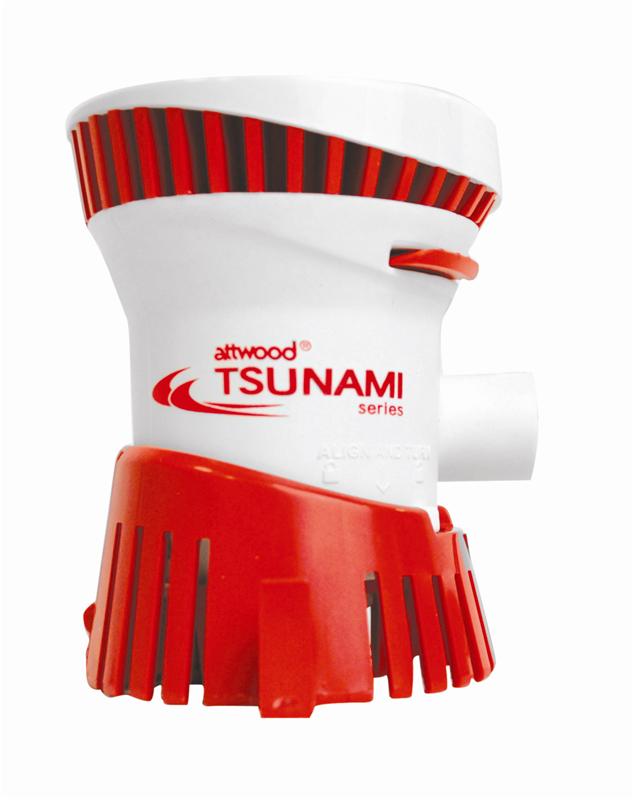 Attwood Tsunami T 500 GPH Bilge Pump - High Performance Marine Water Pump for Boats, Yachts & Fishing Vessels - Emergency Flood Control & Bilge Water Removal