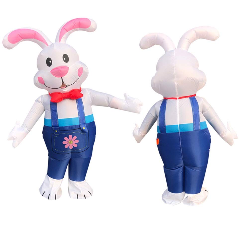 Easter Bunny Inflatable Costume for Adults - Lightweight Blow Up Rabbit Jumpsuit for Easter Party, Cosplay & Holiday Celebrations - Fun Easter Gift for Women & Men