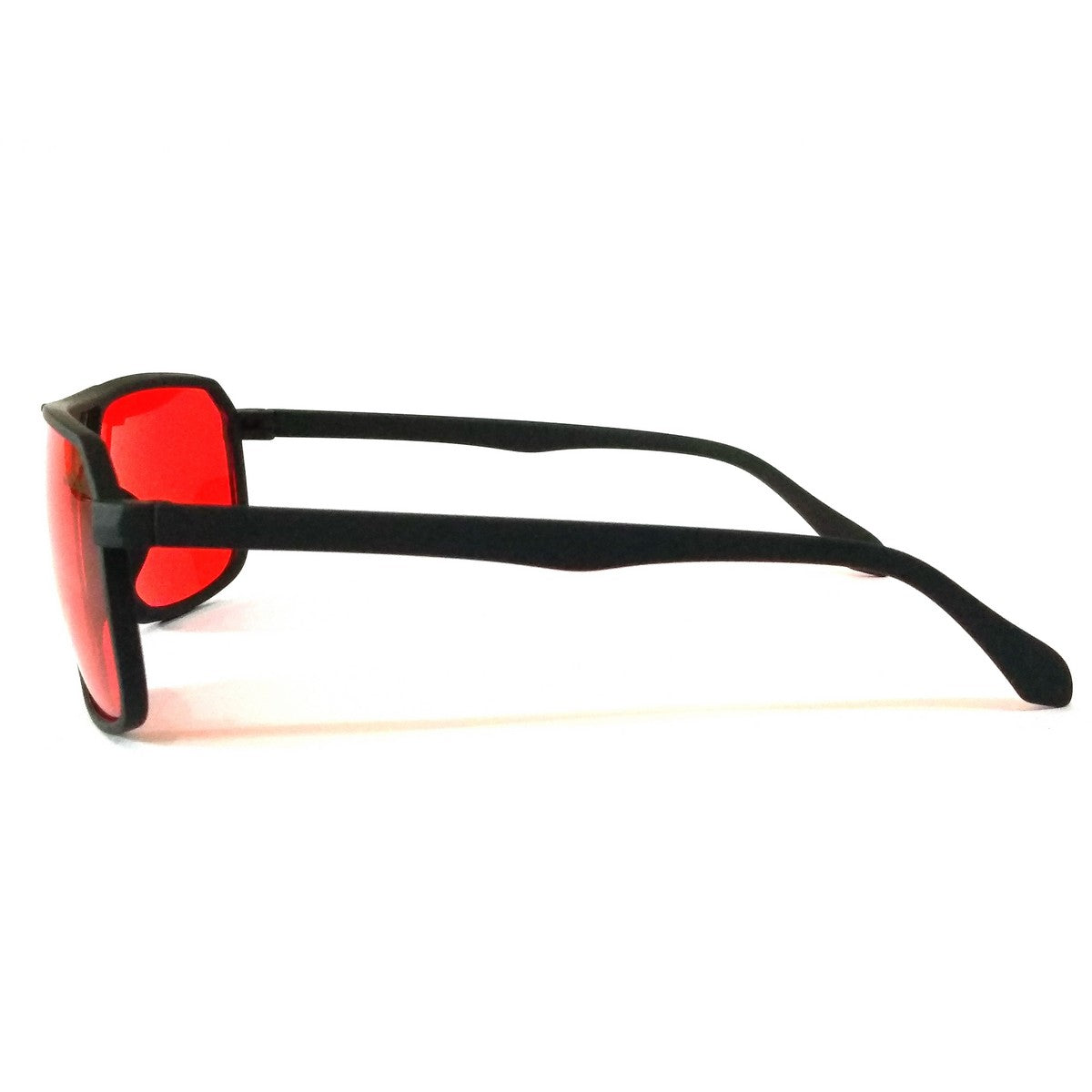 Stylish Red Lens Rectangle Sunglasses for Men & Women - UV Protection Fashion Shades - Perfect for Driving, Beach, and Outdoor Activities