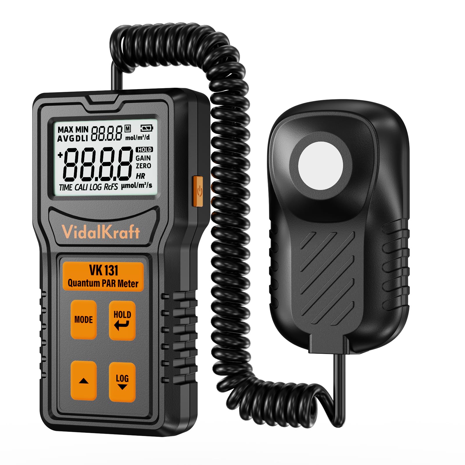 Quantum PAR Meter for LED Grow Lights - PPFD Meter with Daily Light Integral (DLI) | Accurate Light Intensity Measurement 400-700nm | Ideal for Indoor Plants, Greenhouse Gardening & Vertical Farming | Perfect for Hydroponics, Cannabis Cultivation & Horticulture Research