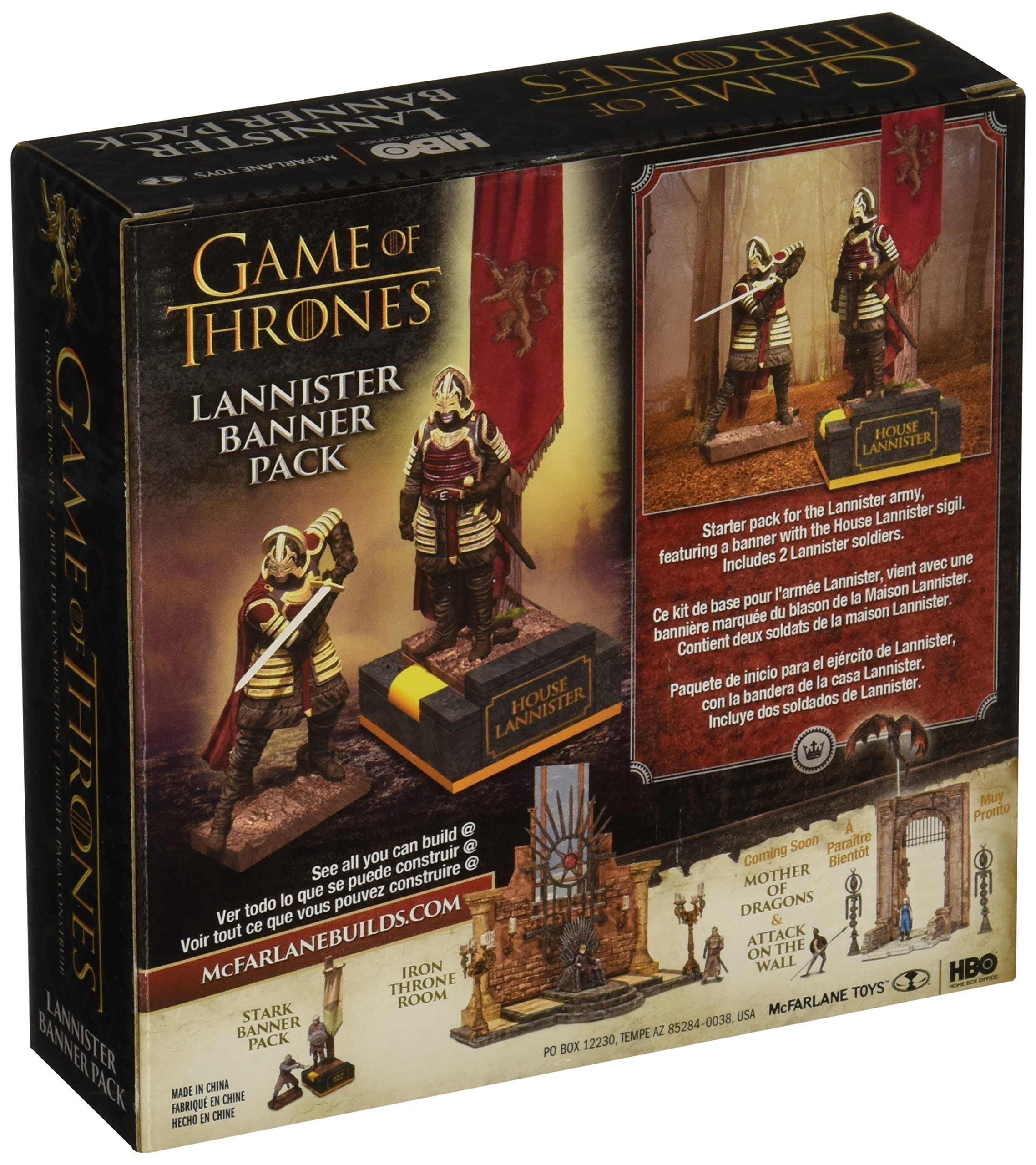 McFarlane Toys Game of Thrones Lannister Banner Pack Construction Set - Official Collectible Building Kit for Fans & Display - Perfect for Home Decor, Gifts, and Game of Thrones Merchandise Collections