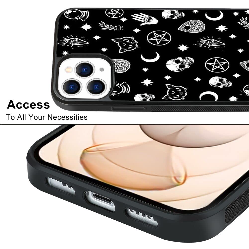 Witch Art Pattern Shockproof Protective Hard PC Phone Case for iPhone 13 Pro Max - Lightweight Soft Bumper Cover for Everyday Use, Travel & Outdoor Activities