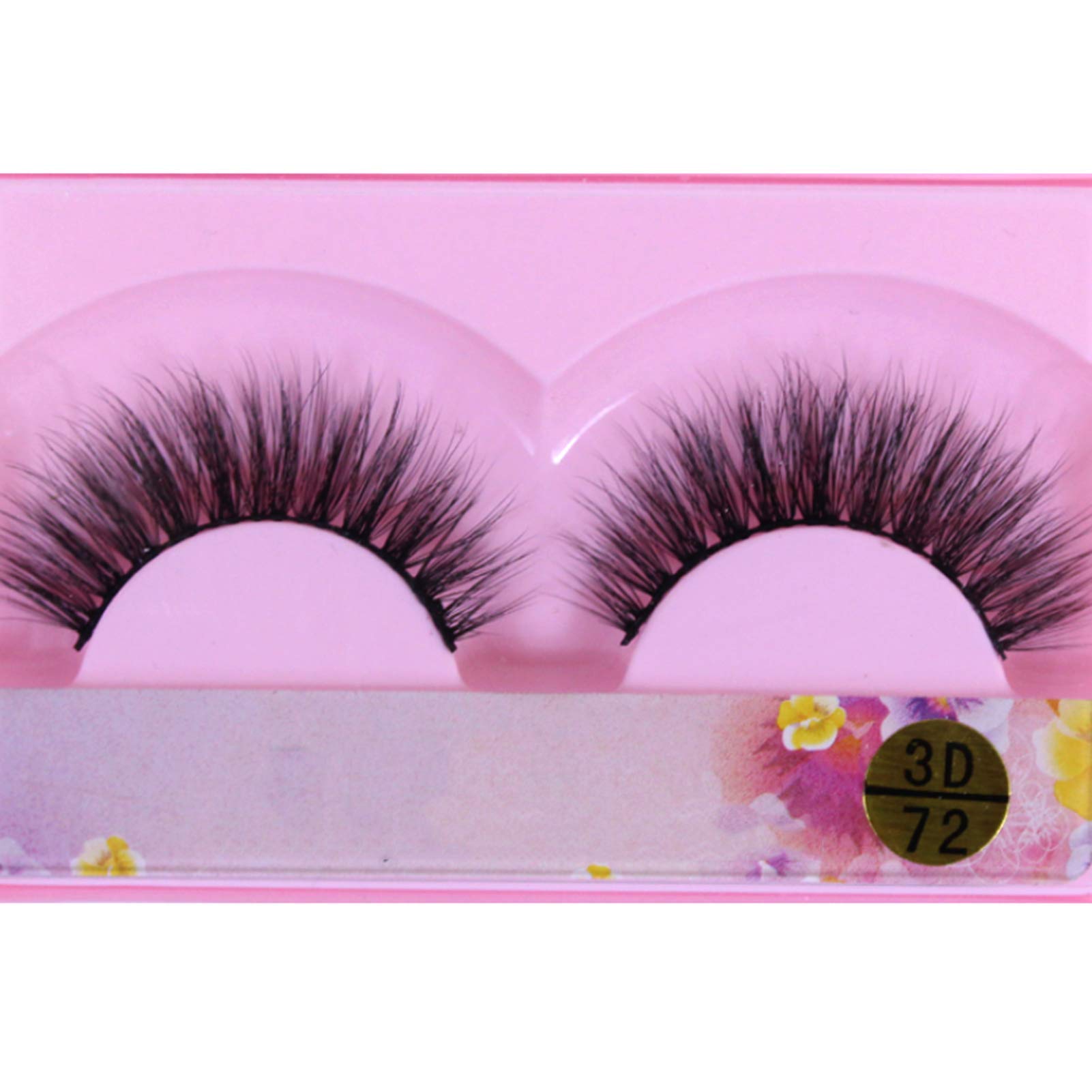 CAIXIA 10 Pairs 3D False Eyelashes - Natural Look Handmade Fake Eyelashes, Fluffy Demi Wispies Lashes, Reusable Multipack for Daily Wear, Party & Special Occasions