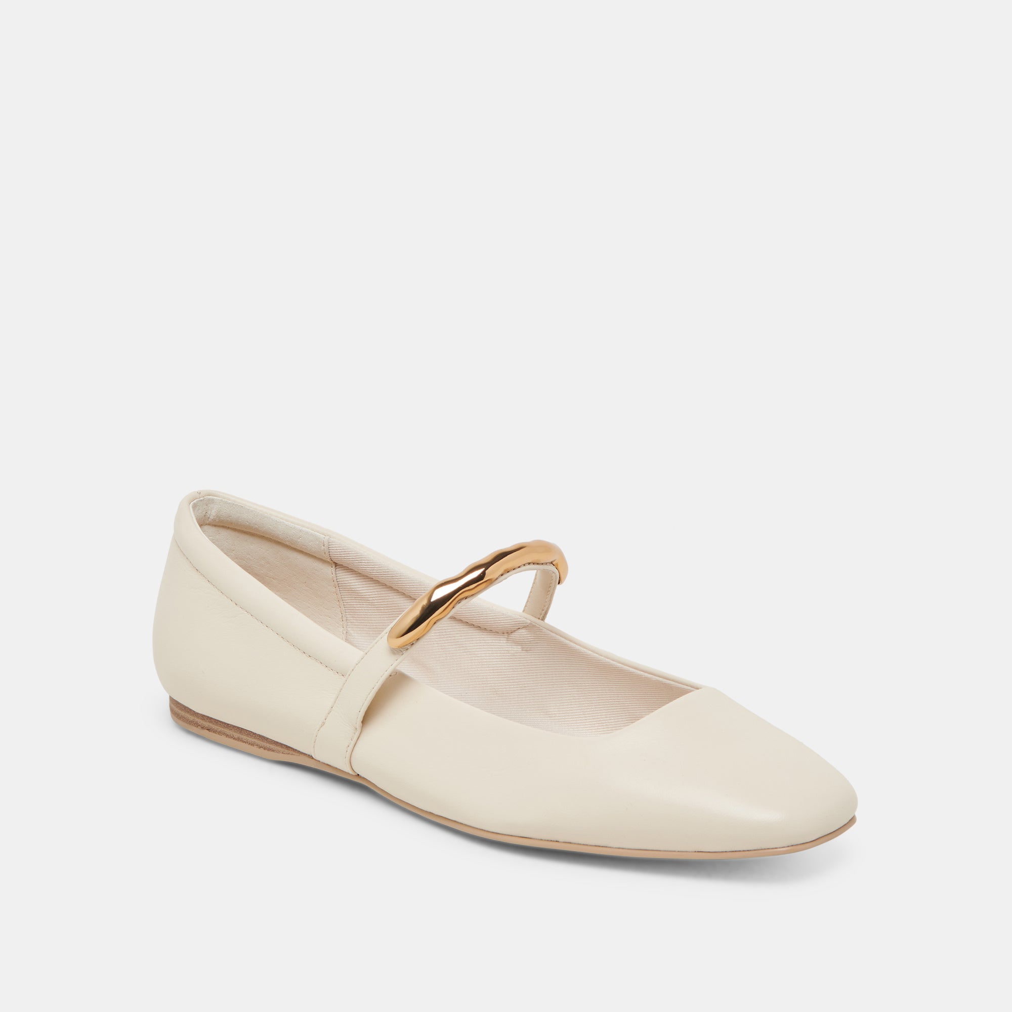 RADYA Women's Ballet Flats - Genuine Leather in Creme | Comfortable & Stylish for Work, Casual Wear & Travel