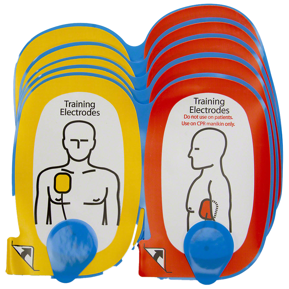 LIFEPAK CR Plus Trainer Electrodes - Adult Pack of 5 for CPR Training & AED Practice - Perfect for First Aid Classes, Medical Education & Emergency Preparedness