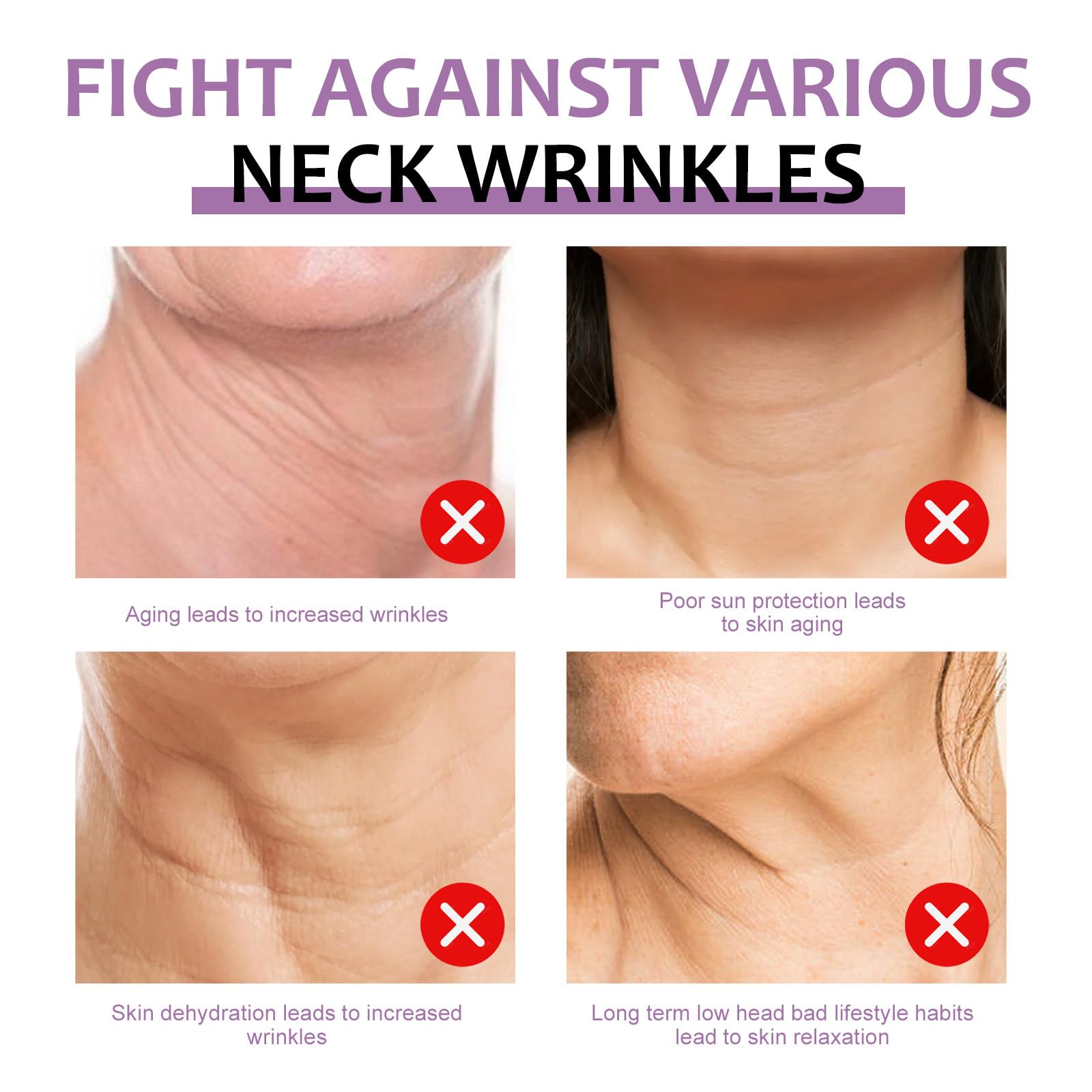 Retinol Collagen & Hyaluronic Acid Neck Firming Cream - Anti Wrinkle Tightening Cream for Women | Lifts & Tightens Loose Skin | Perfect for Night Routine & Daily Anti-Aging Care