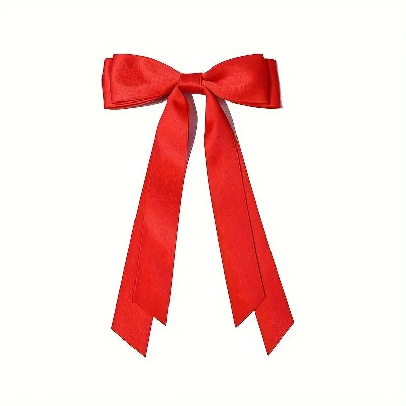 Silky Satin Hair Barrettes with Bows - Elegant Hair Accessories for Women & Girls - Perfect for Weddings, Parties & Everyday Styling