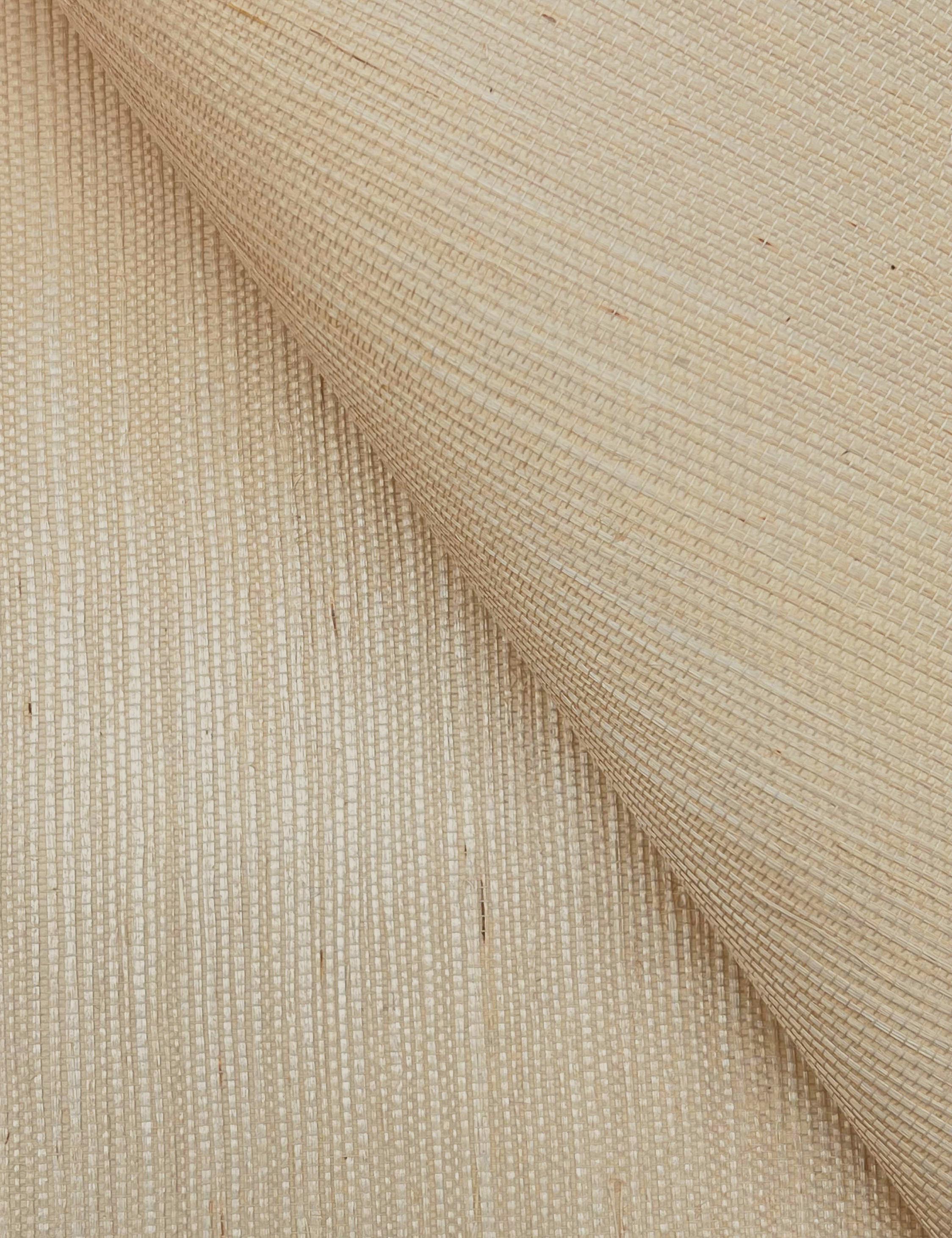 Beige Grasscloth Wallpaper Swatch - Natural Textured Wall Covering Sample for Home Decor & Interior Design | Perfect for Living Rooms, Bedrooms, and Offices