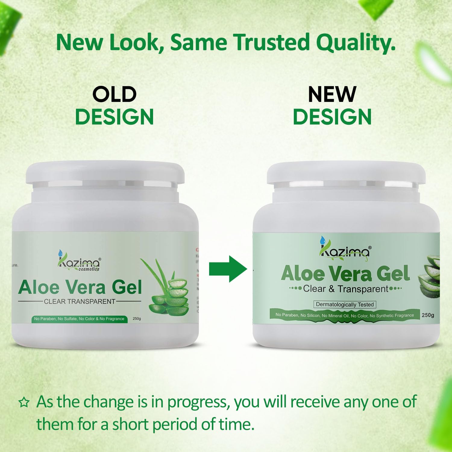 KAZIMA Pure Aloe Vera Gel for Skin & Hair Care - 250gm Hydrating Moisturizer | Natural Aloe Gel for Face, Acne, Scars, Dark Circles & Sunburn Relief | Soothes Irritated Skin | Perfect for Daily Skincare Routine & Post-Sun Treatment