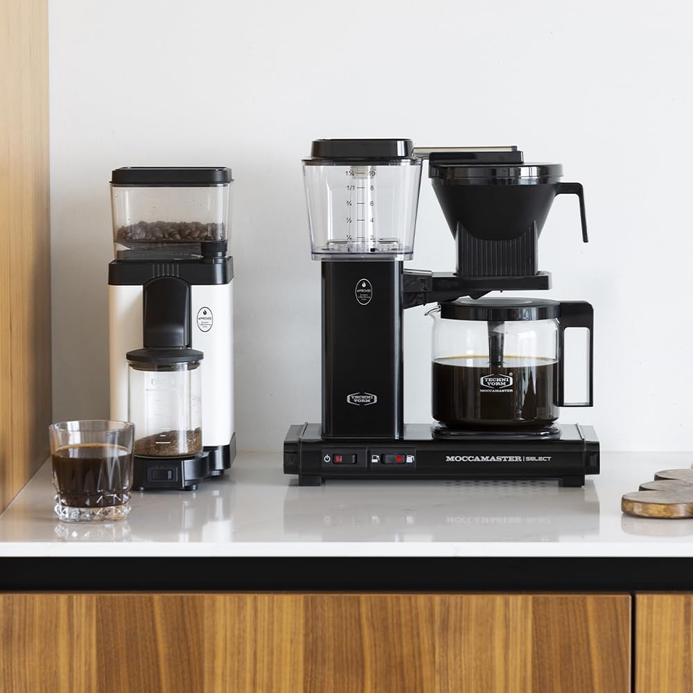 Moccamaster KBG Select Coffee Maker - 1.25L Black Drip Filter Coffee Machine for Home & Office Use