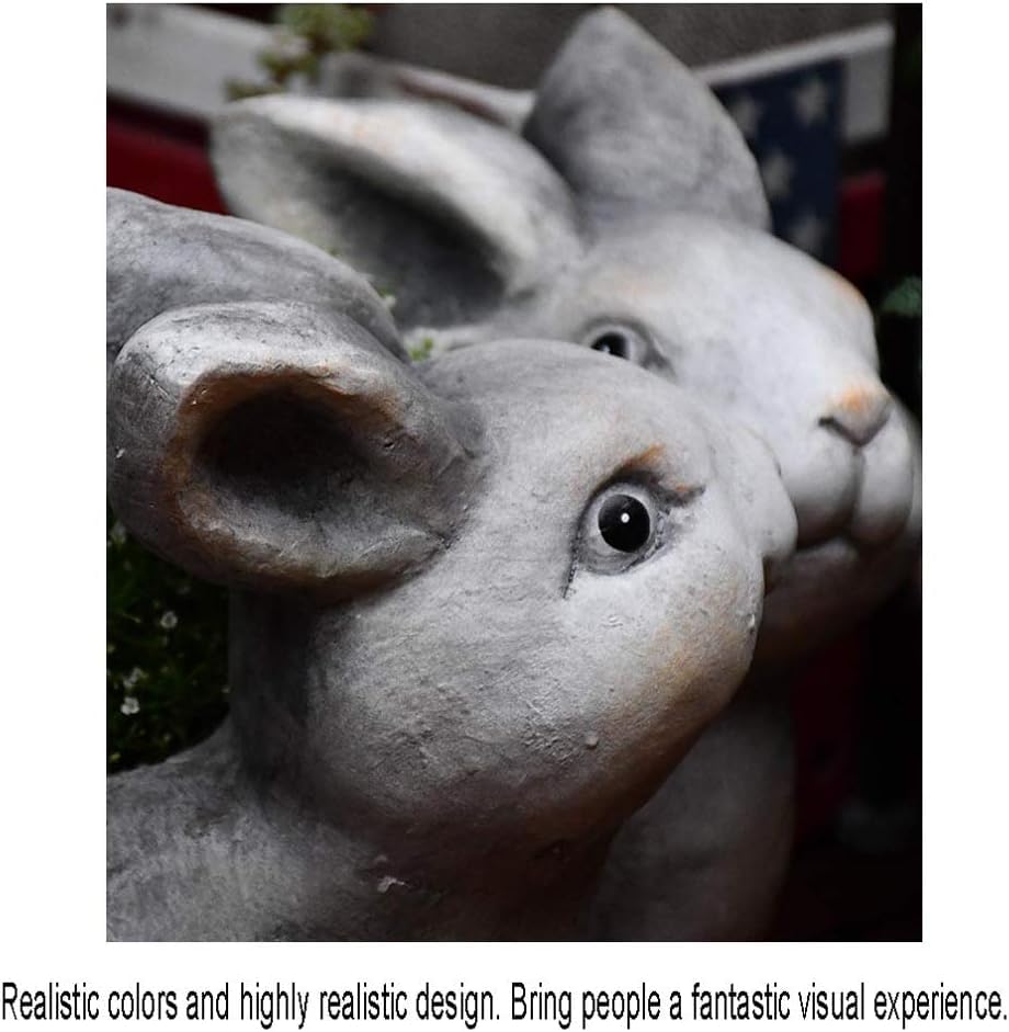 Cute Rabbit Flower Pot Hanging Planters - Garden & Balcony Decoration for Indoor/Outdoor Plants - Perfect for Home, Patio, and Small Space Gardening