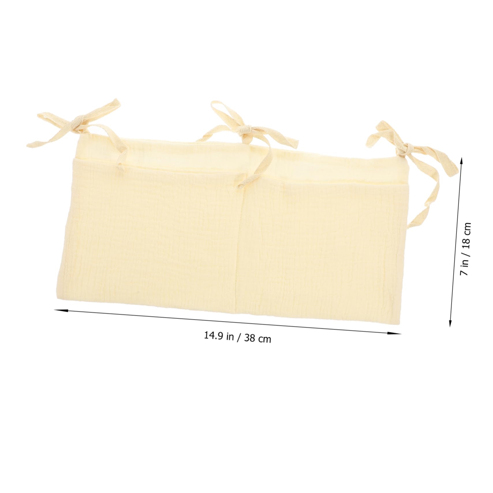 MOBUTOFU Hanging Storage Organizer Bag for Stroller, Diaper Storage & Baby Essentials - Cotton Multi-Pocket Organizer for On-the-Go Parents (White) | Perfect for Strollers, Car Seats & Nursery Organization