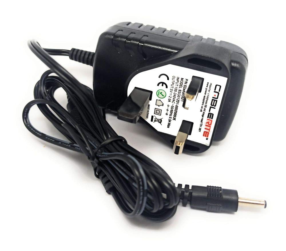 5V Power Supply Adapter for Bush Classic Leather Look DAB Radio WO268 - Replacement PSU Plug Cable Charger for Home, Office & Travel Use