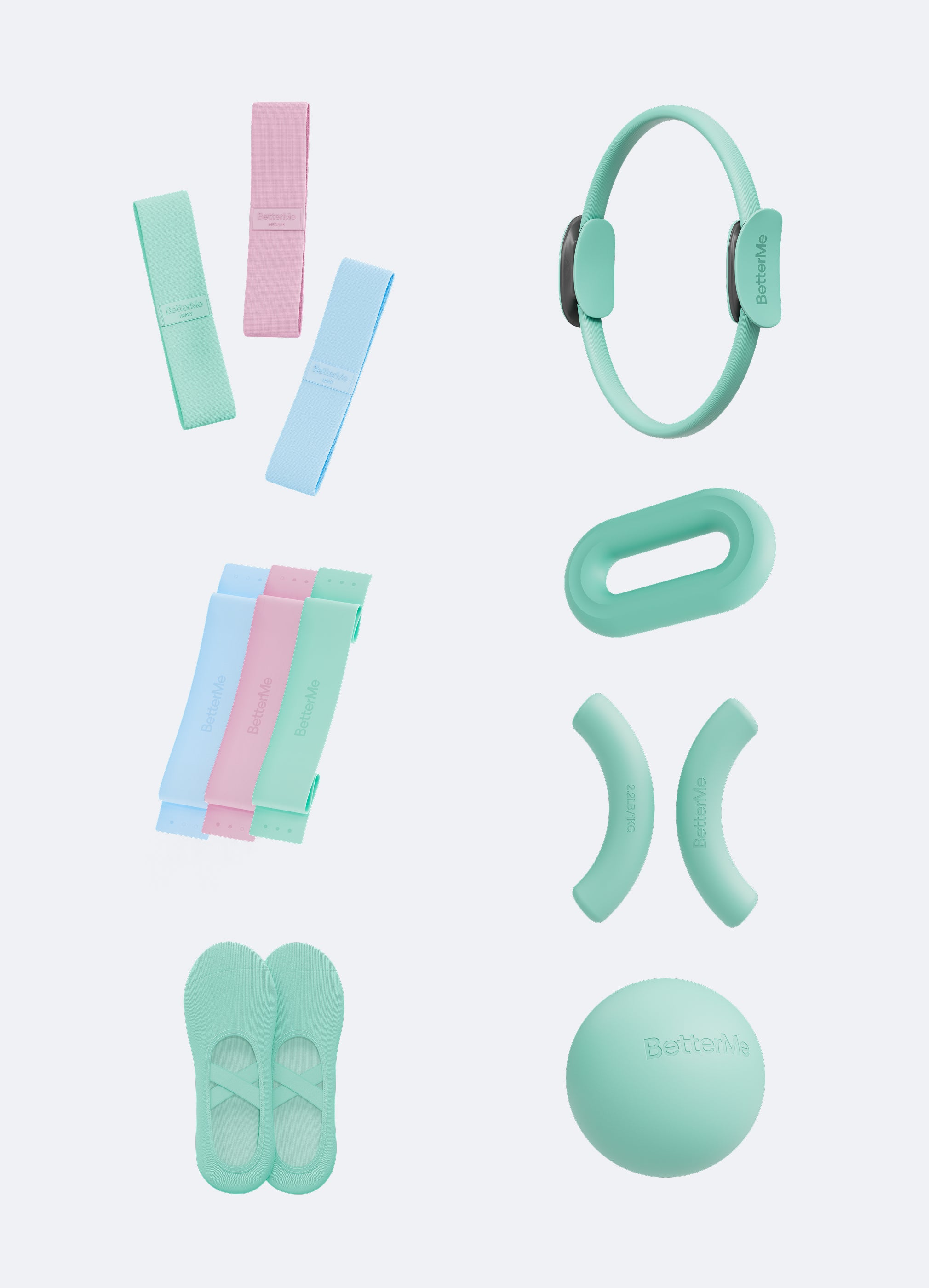 Premium Pilates Sculpt Kit - Full Body Workout Set for Home & Studio - Includes Resistance Bands, Pilates Ring & Exercise Ball - Perfect for Toning, Strength Training & Flexibility