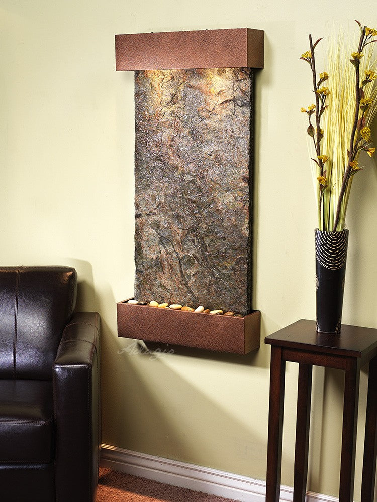 Adagio Whispering Creek Copper Vein Green Natural Slate Tile - WCS5002 | Premium Slate Flooring & Wall Tiles for Kitchen, Bathroom & Outdoor Patio Decor