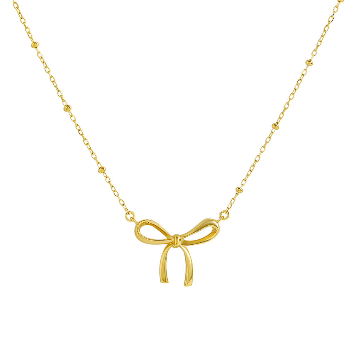 Elegant Gold Disco Bow Necklace for Women - Perfect for Parties, Prom, and Special Occasions
