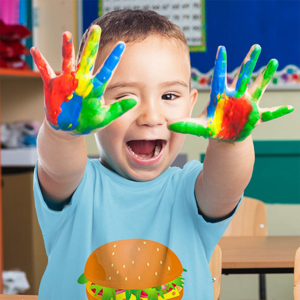Kids' Cotton Hamburger Print T-Shirt - Cute Cheeseburger Graphic Tee for Toddler Boys & Girls | Fun Casual Wear for Playdates & Family Outings