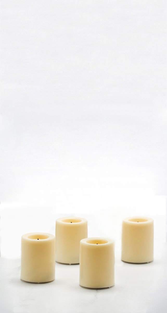 Flameless LED Votive Candles with Timer - Set of 4 Battery Operated Flameless Candles for Home Decor, Wedding Centerpieces & Romantic Ambiance